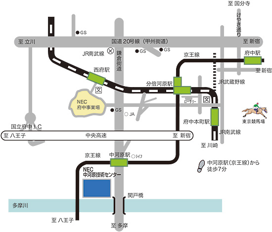 アクセスマップ 会社概要 Nec航空宇宙システム